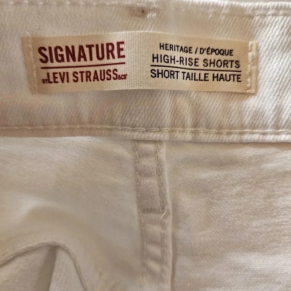 Signature by Levi Strauss & Co. High Rise Plus Size Heritage Denim Shorts 28W. - Picture 14 of 16